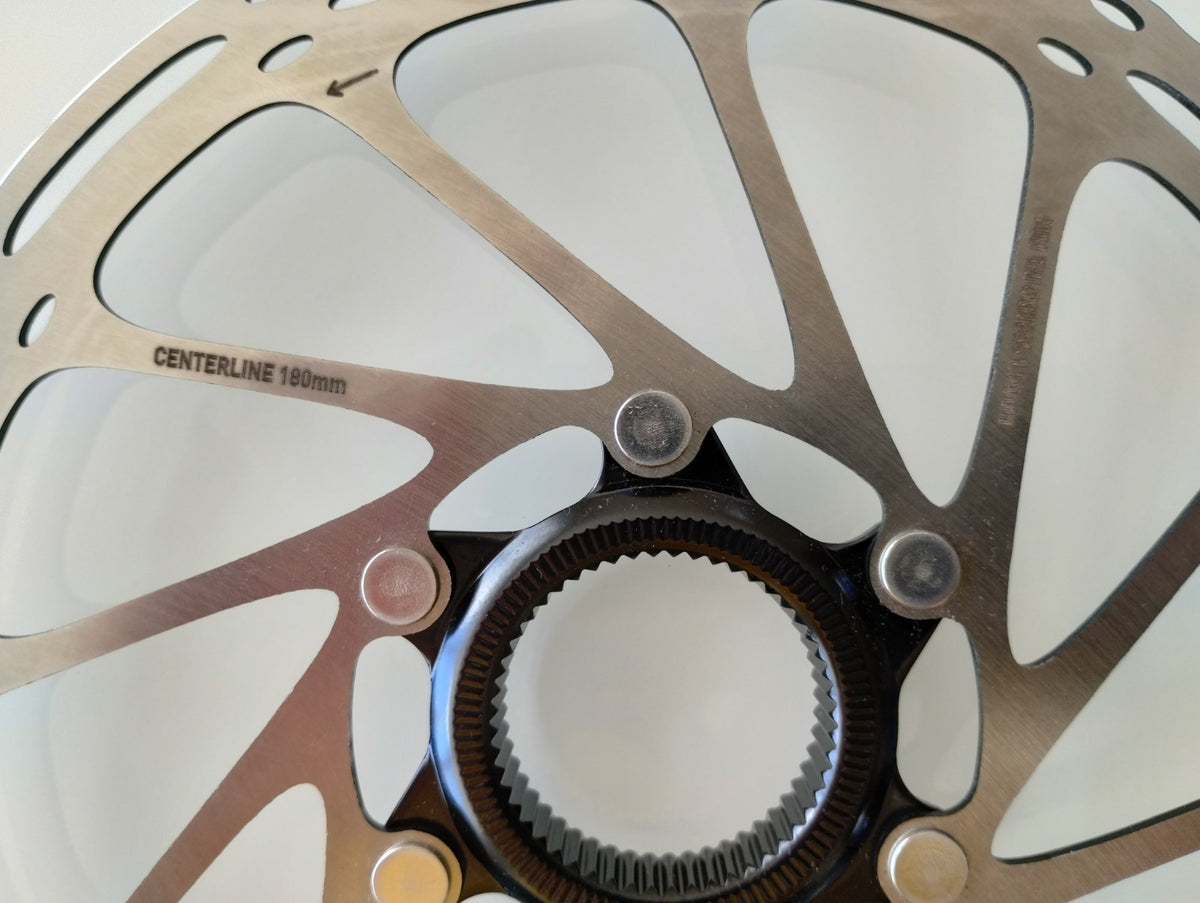 180mm Center Lock Disc Brake Rotor for Bikes - Rounded Edge, Sram Compatible