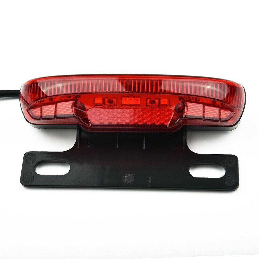 Electric Bicycle Rear Tail Light 36-48V Safety Warning Lamp for E-Bike