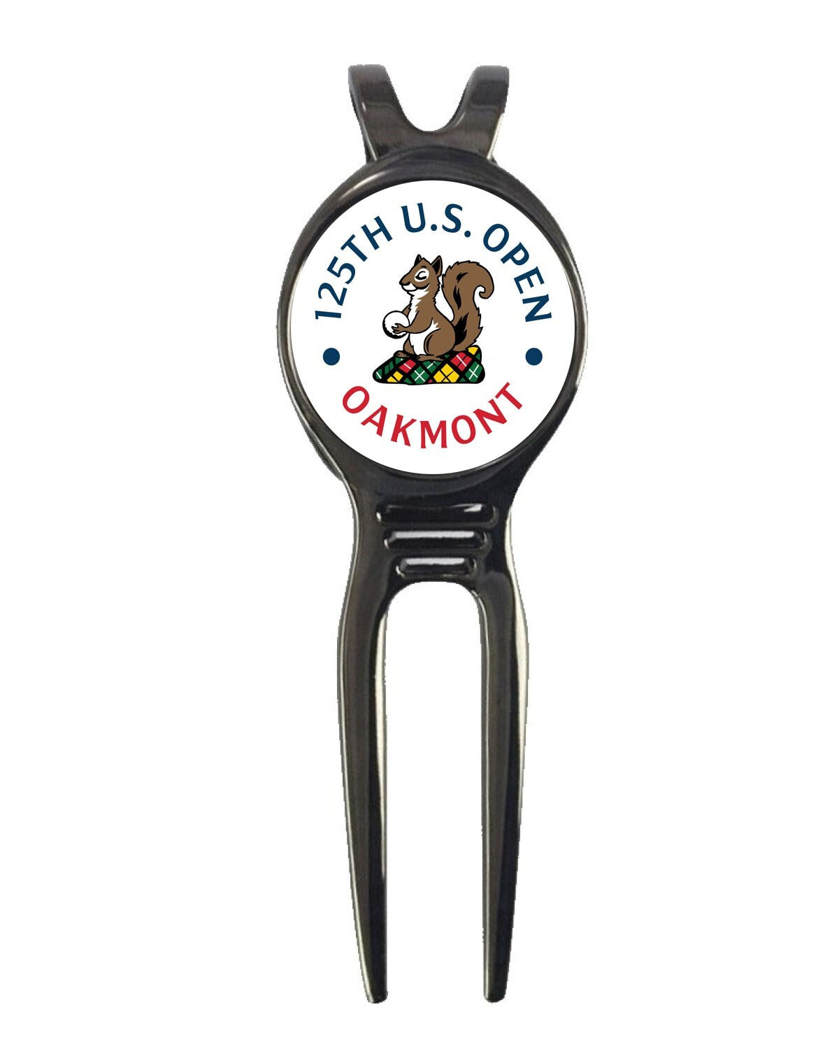 2025 US Open Golf Ball Marker & Black Gunmetal Divot Tool Set