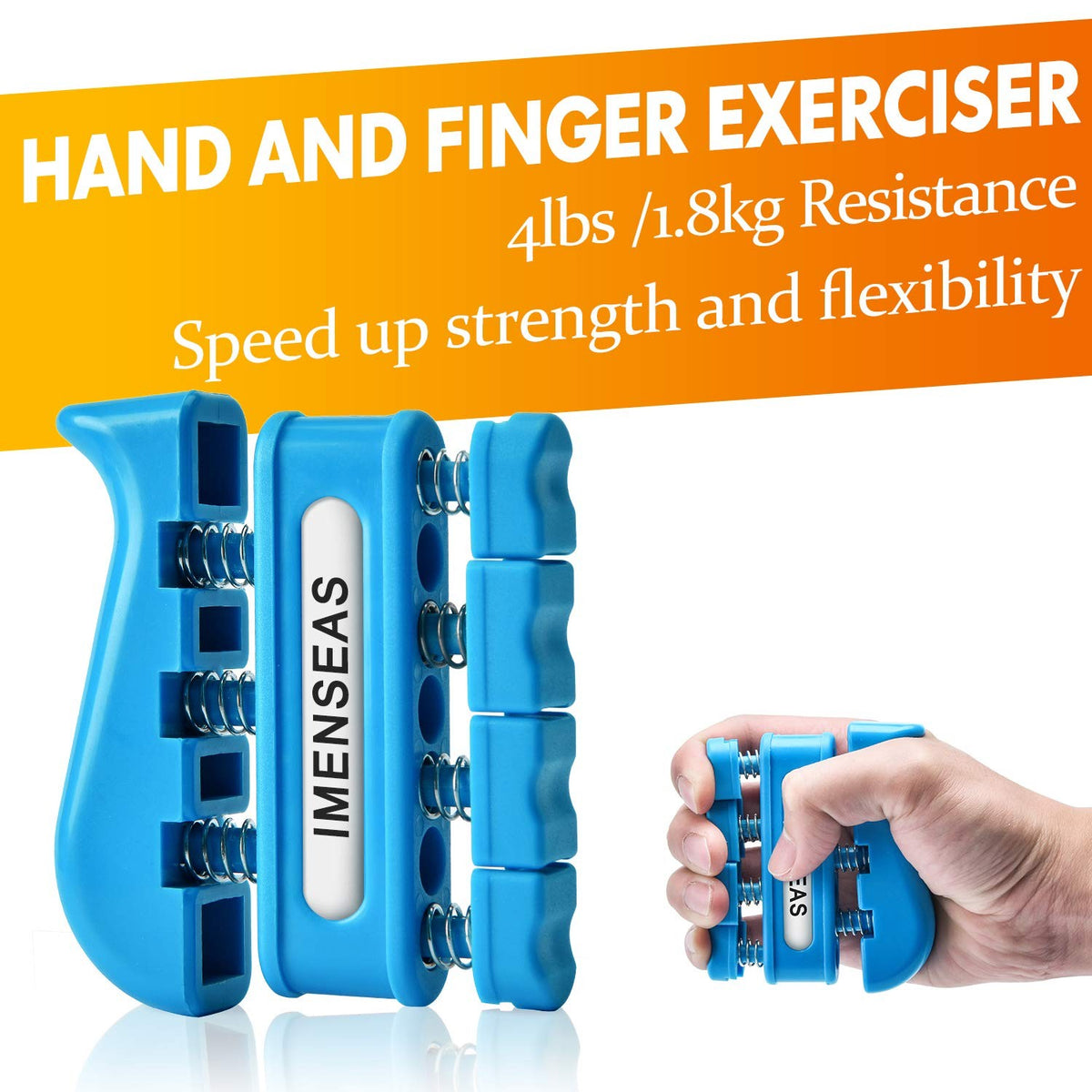 Adjustable Hand Grip Strengthener Kit with Finger Stretcher and Stress Ball