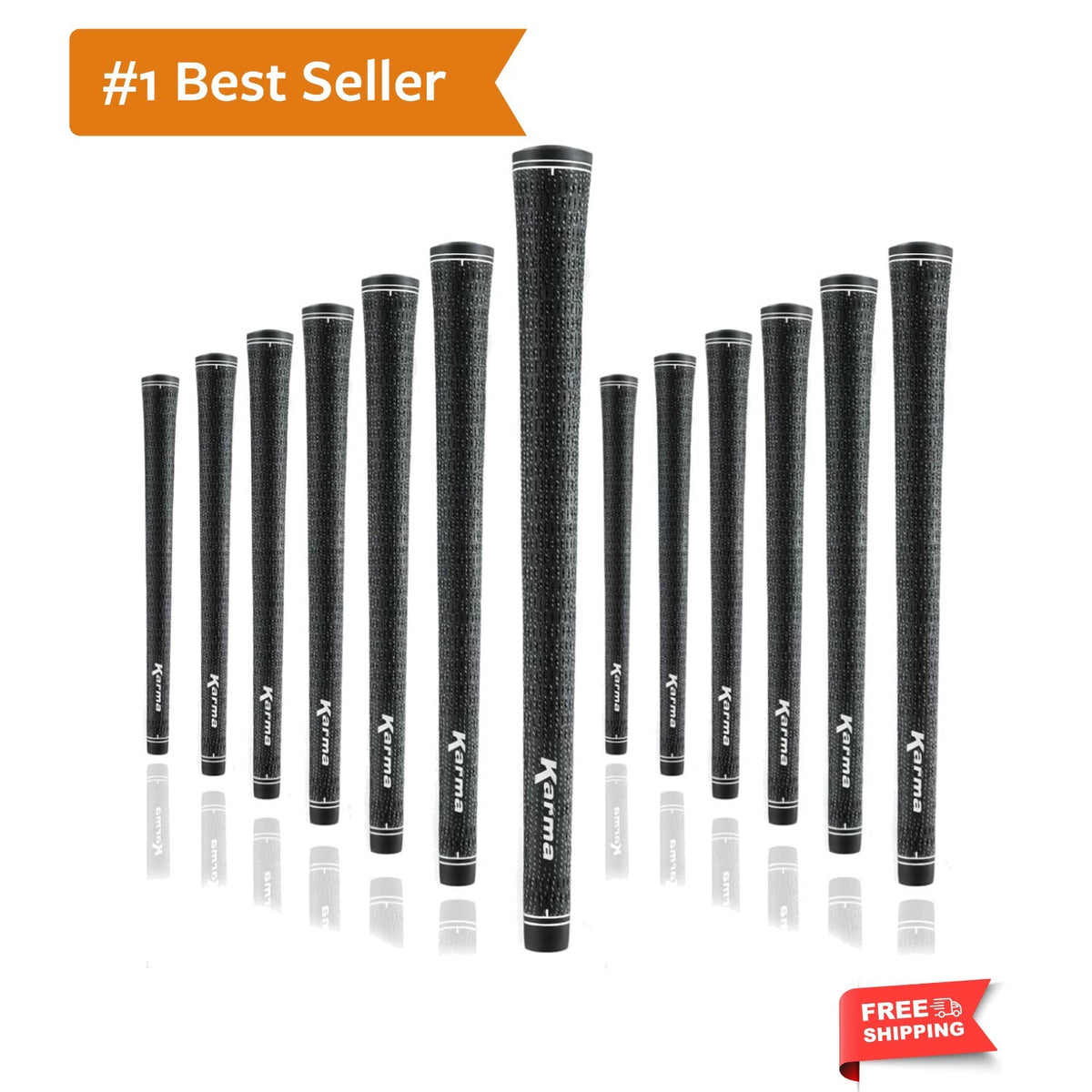 Velour Full Cord Golf Grips & Grip Kit - Black Standard & Jumbo +1/8” Oversize