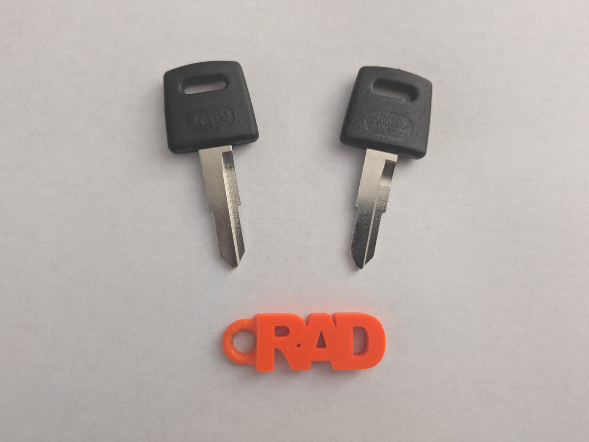 Universal Battery Key for RAD Power E-Bike - 2 Keys - No Cutting Needed