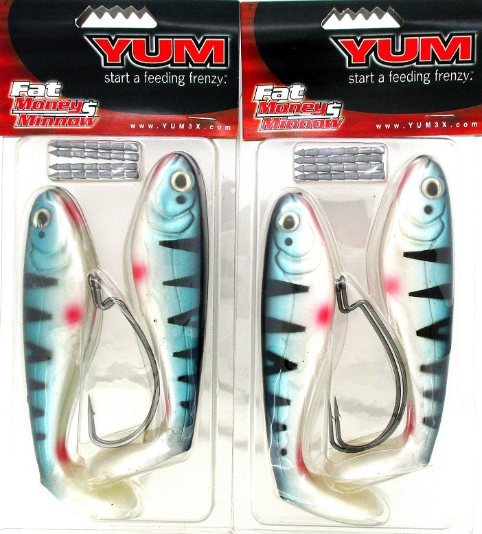 2 Pack 5-Inch Minnow Swimbaits for Freshwater & Saltwater Fishing