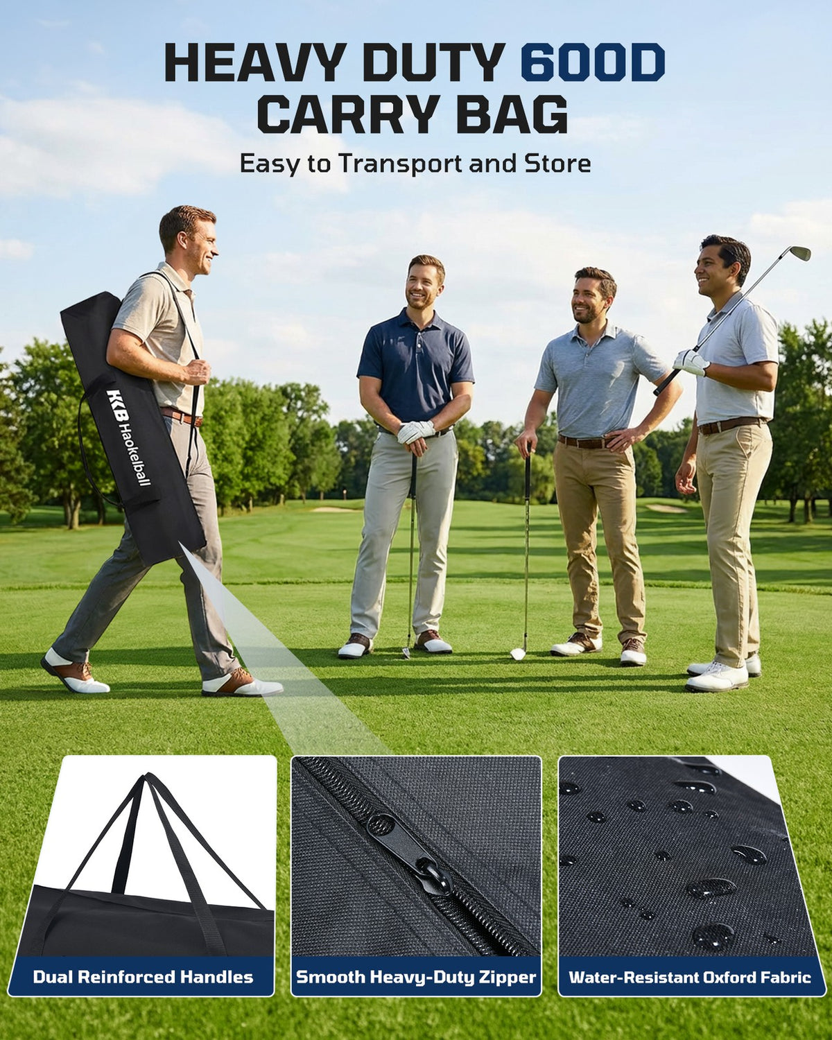 Golf Practice Net with Large Ball Collection and Noise-Reducing Target Cloth - Heavy Duty Backyard Hitting Net