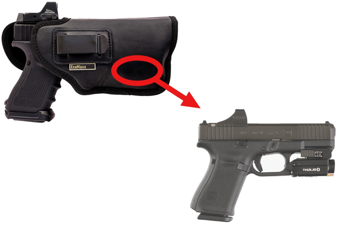 Red Dot & Light/Laser Combo IWB Holster for Gun Models - Multiple Sizes