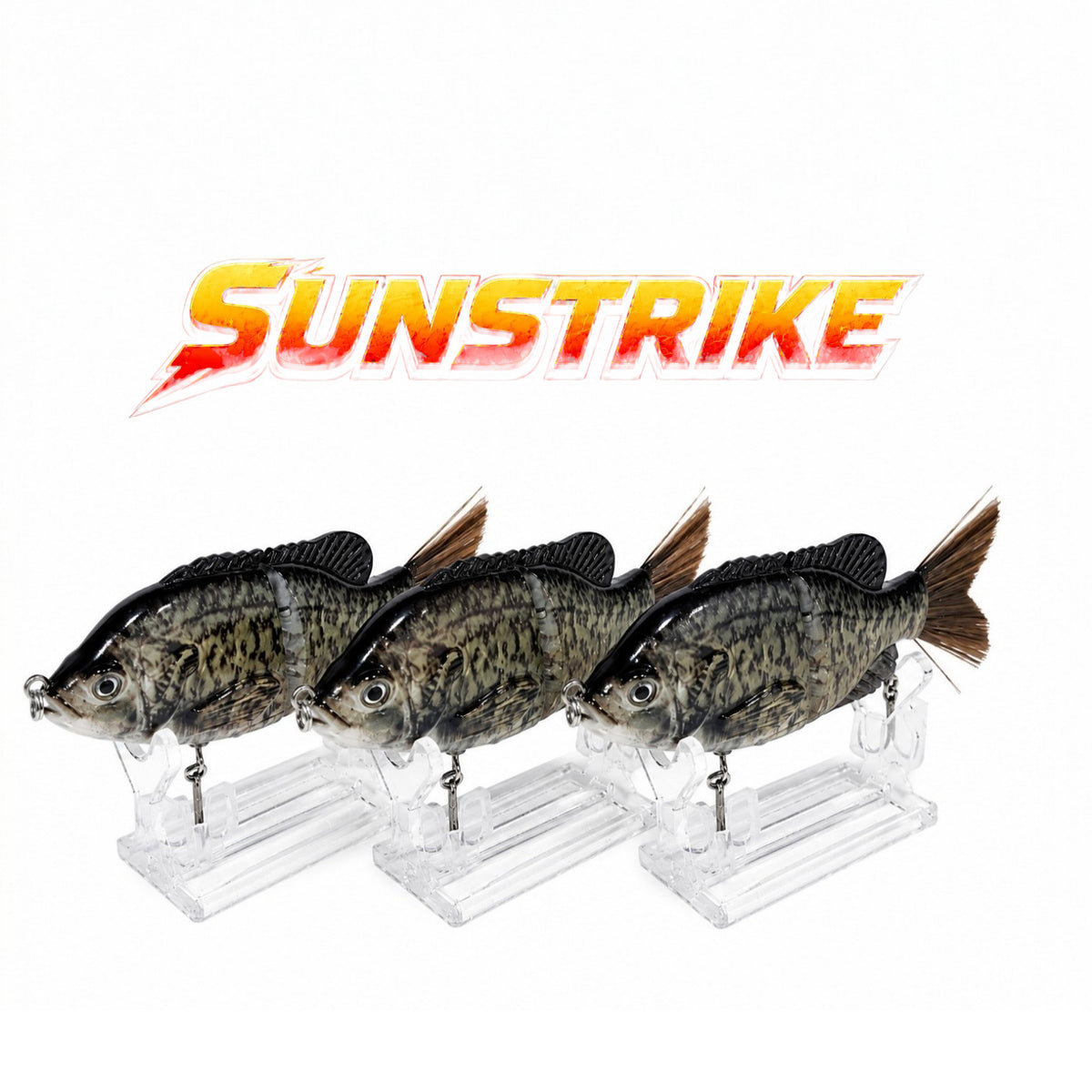 Jointed Sunfish Glide Bait for Bass Fishing - 3 Pack