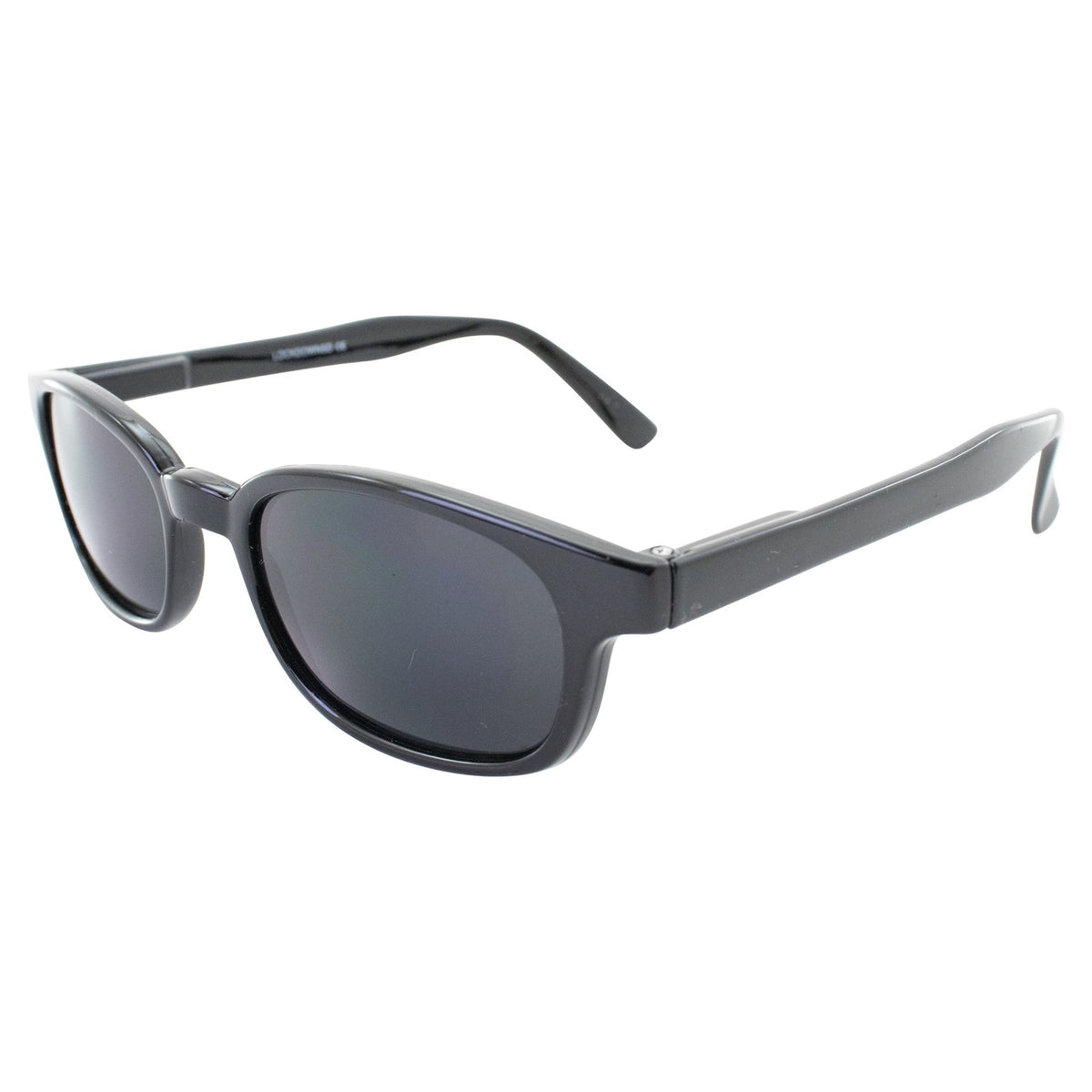 Motorcycle Sunglasses Black Frame Super Dark Smoke Lens with Pouch