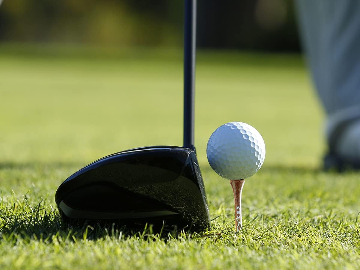 Natural Wood & Bamboo Golf Tees Pack 50 or 120 - Stable, Friction-Reducing, Customizable Heights