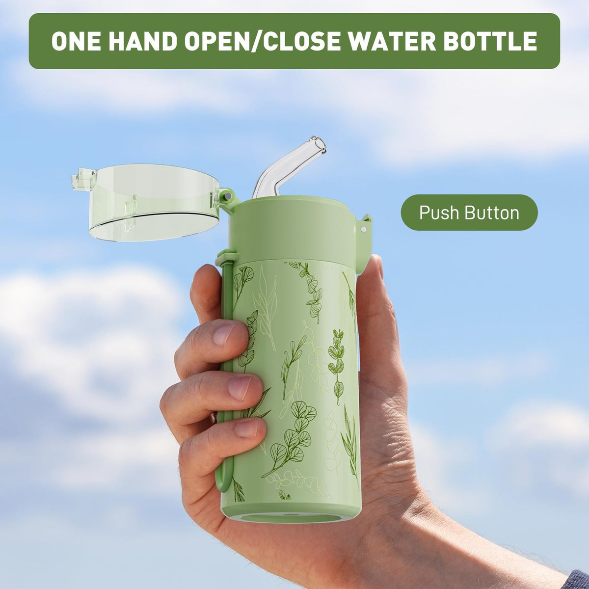 Mini Water Bottle with Straw Leakproof Lid 5oz Travel Flask for Hot & Cold Drinks