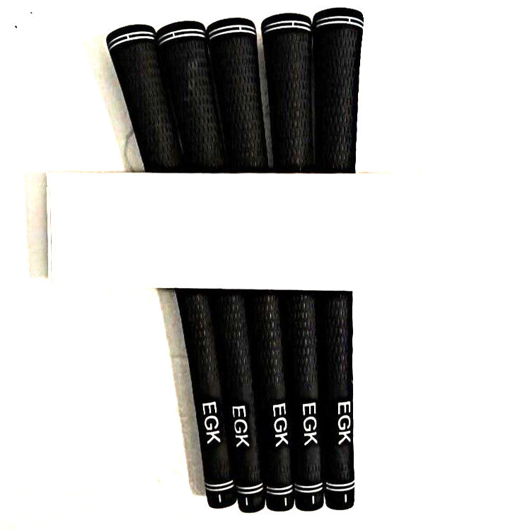 EGK Volt Black Golf Grips 5 Pack Standard .600 Core Rubber Traction