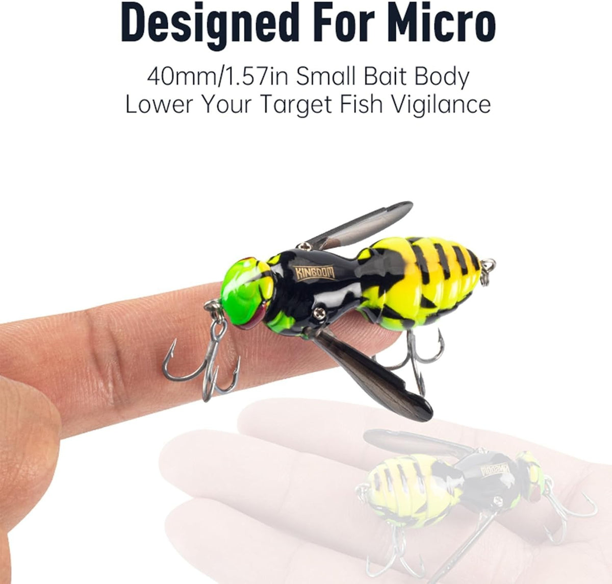 Floating Wasp Design Fishing Lure for Bass Saltwater Freshwater Casting