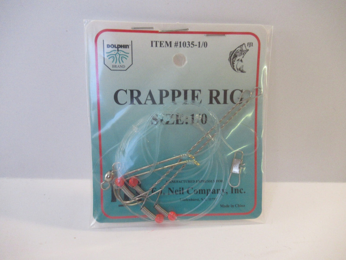 Crappie Panfish Fishing Rig Set - High Low Dropper Rigs for Freshwater Fish