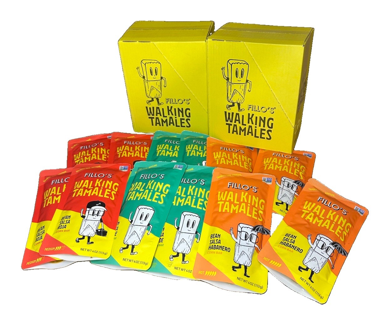 Vegan Ready-to-Eat Tamales Variety Pack - 4oz, 14 Flavors, Non-GMO