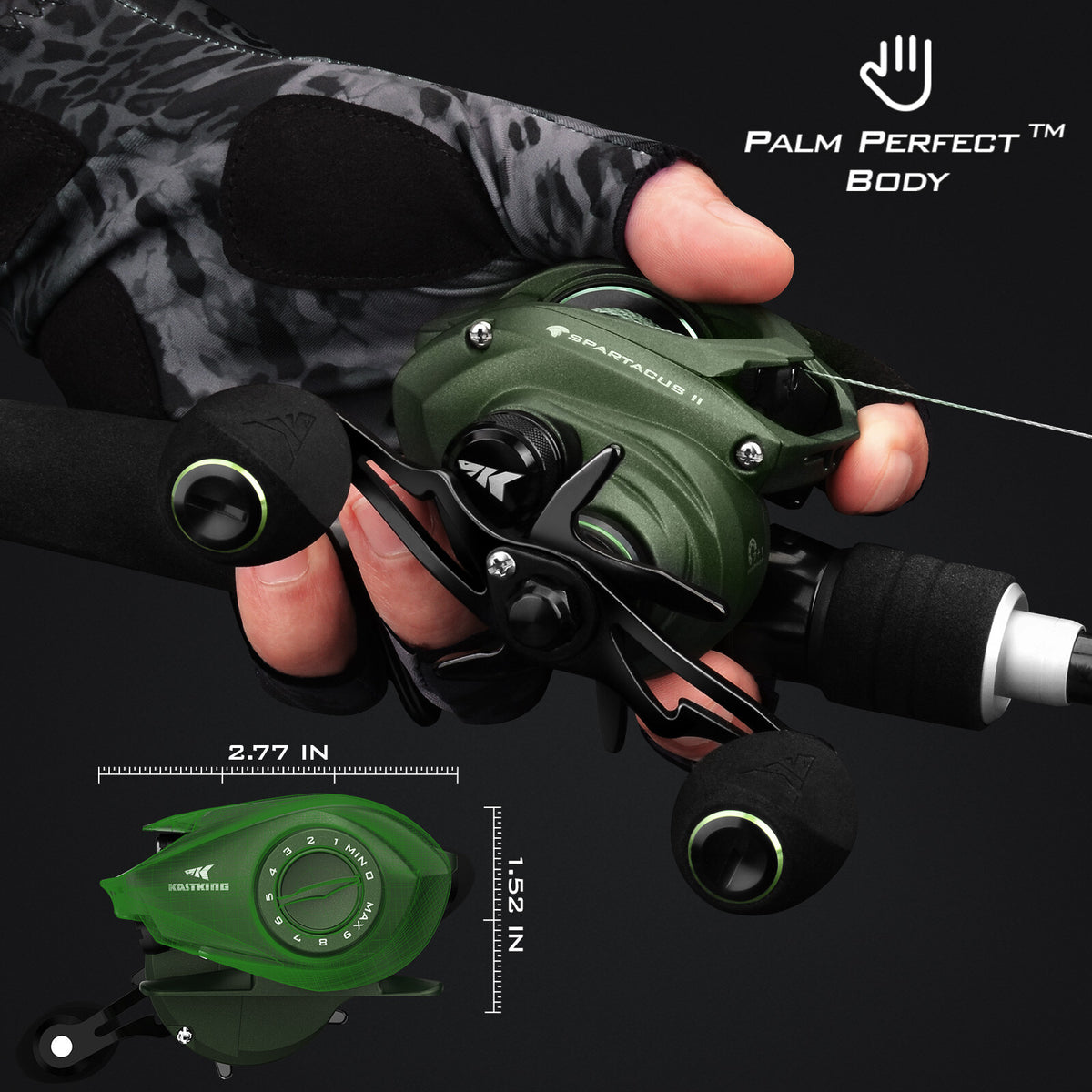 Baitcasting Fishing Reel 7.2:1 Gear Ratio Left-Handed Saltwater Reel
