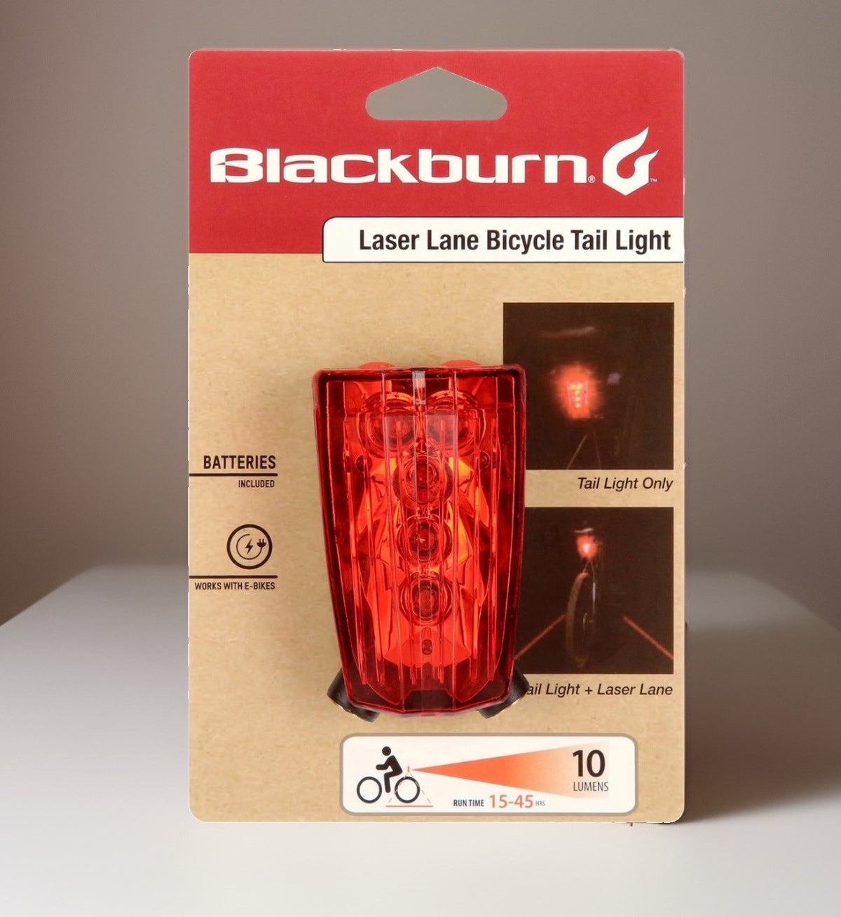 Laser Lane Bicycle Taillight with Side Illumination - USB Rechargeable