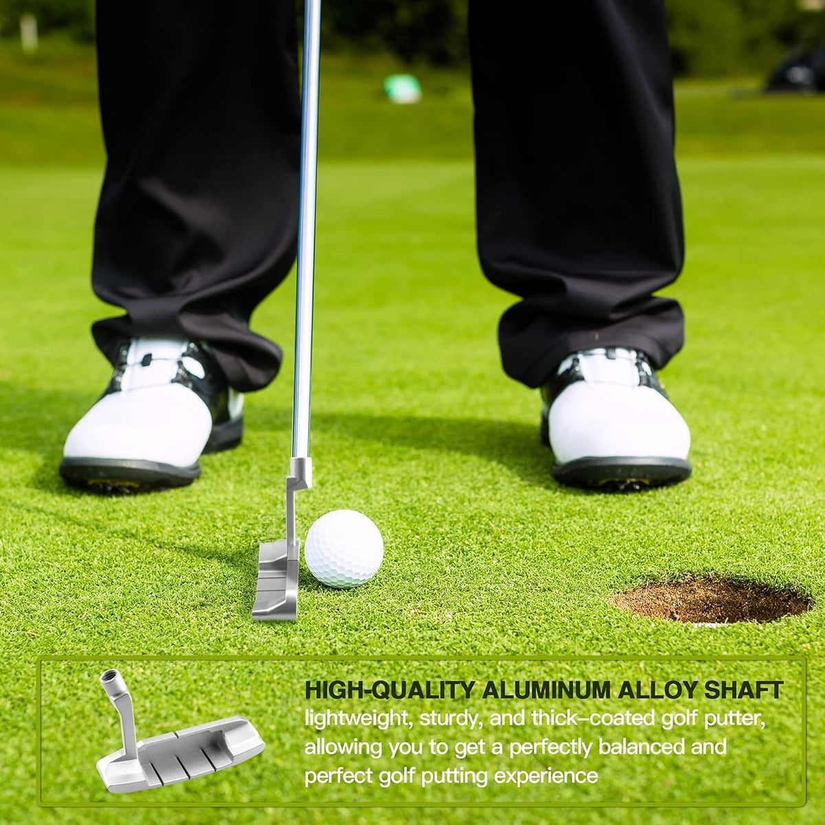 33-Inch Right Handed Golf Putter with Alignment Line and Disassemblable Design