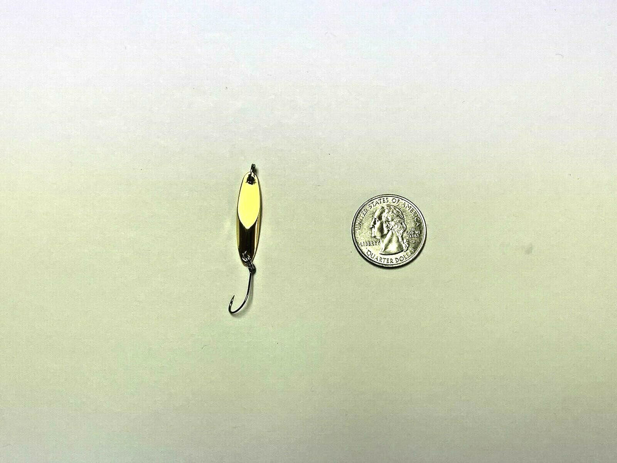 10 Gold Fishing Spoons - Kastmaster Style Bass & Trout Lures 1/8 oz