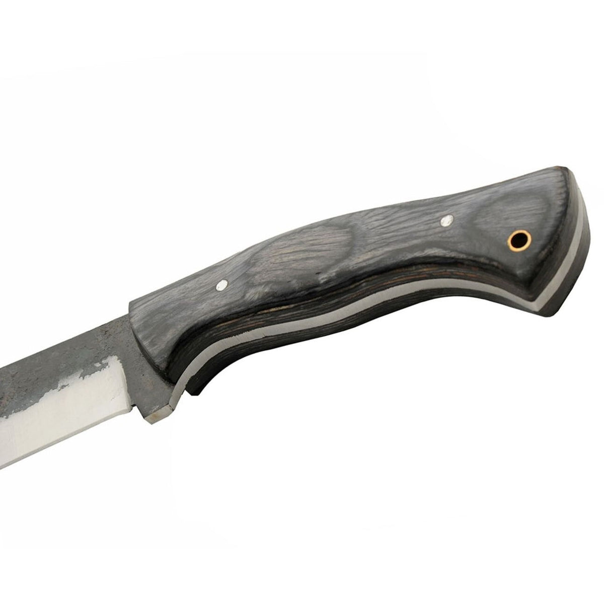 18-Inch High Carbon Steel Machete with Leather Sheath - Full Tang Outdoor Tool