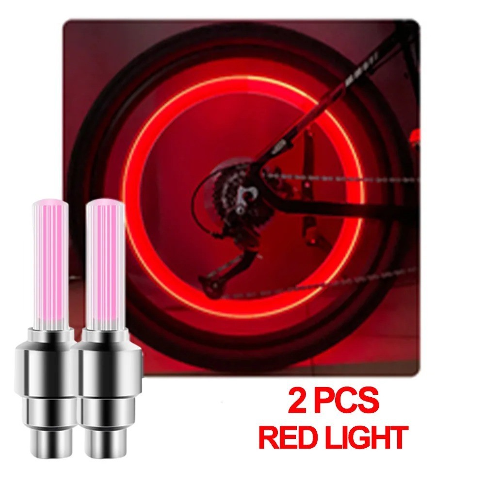LED Bicycle Valve Light Neon Wheel Lamp for Night Riding Safety
