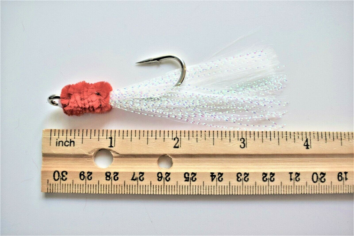 Fishing Shrimp Fly Rigs - Tied Hook Baits for Rockfish & Saltwater Fishing