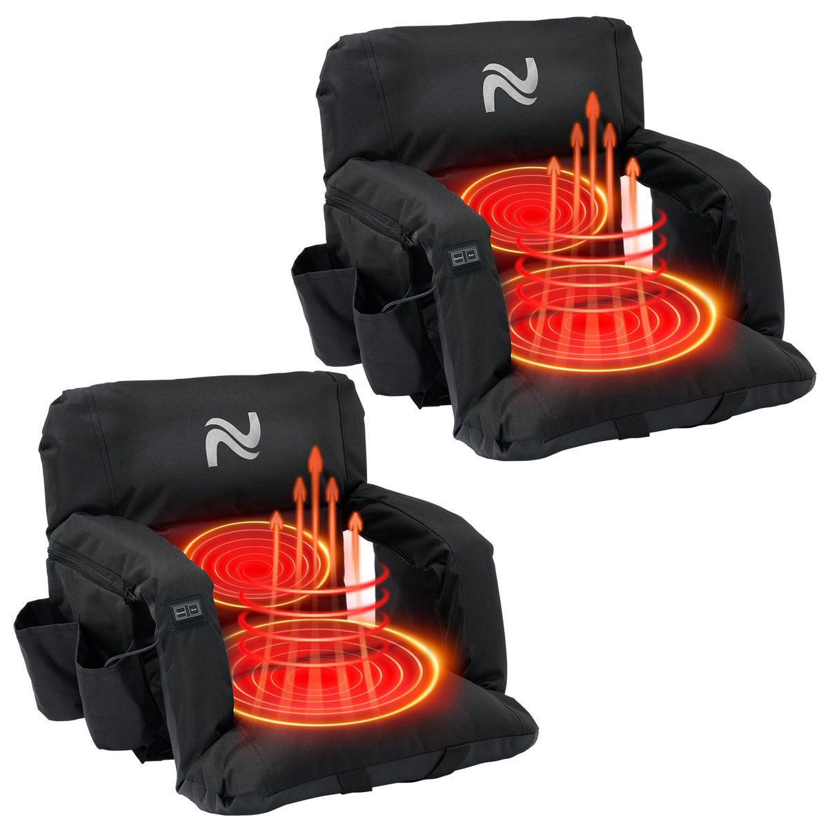 Adjustable Stadium Seat Cushion with Back Support for Bleachers - Multiple Sizes