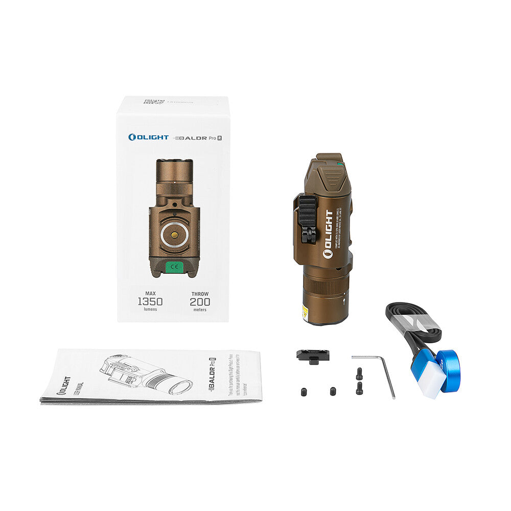 Rechargeable LED Tactical Light with Green Laser, 1350 Lumens