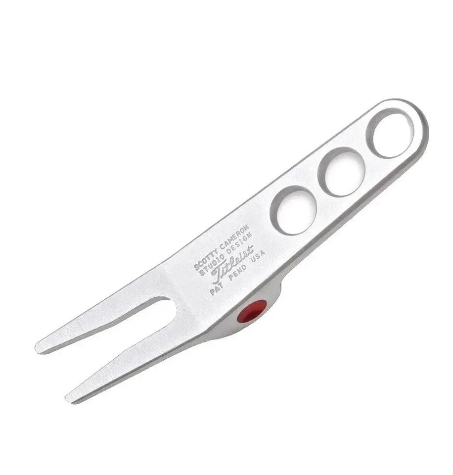 Golf Divot Repair Tool Aluminum with Red Dot - Portable & Durable