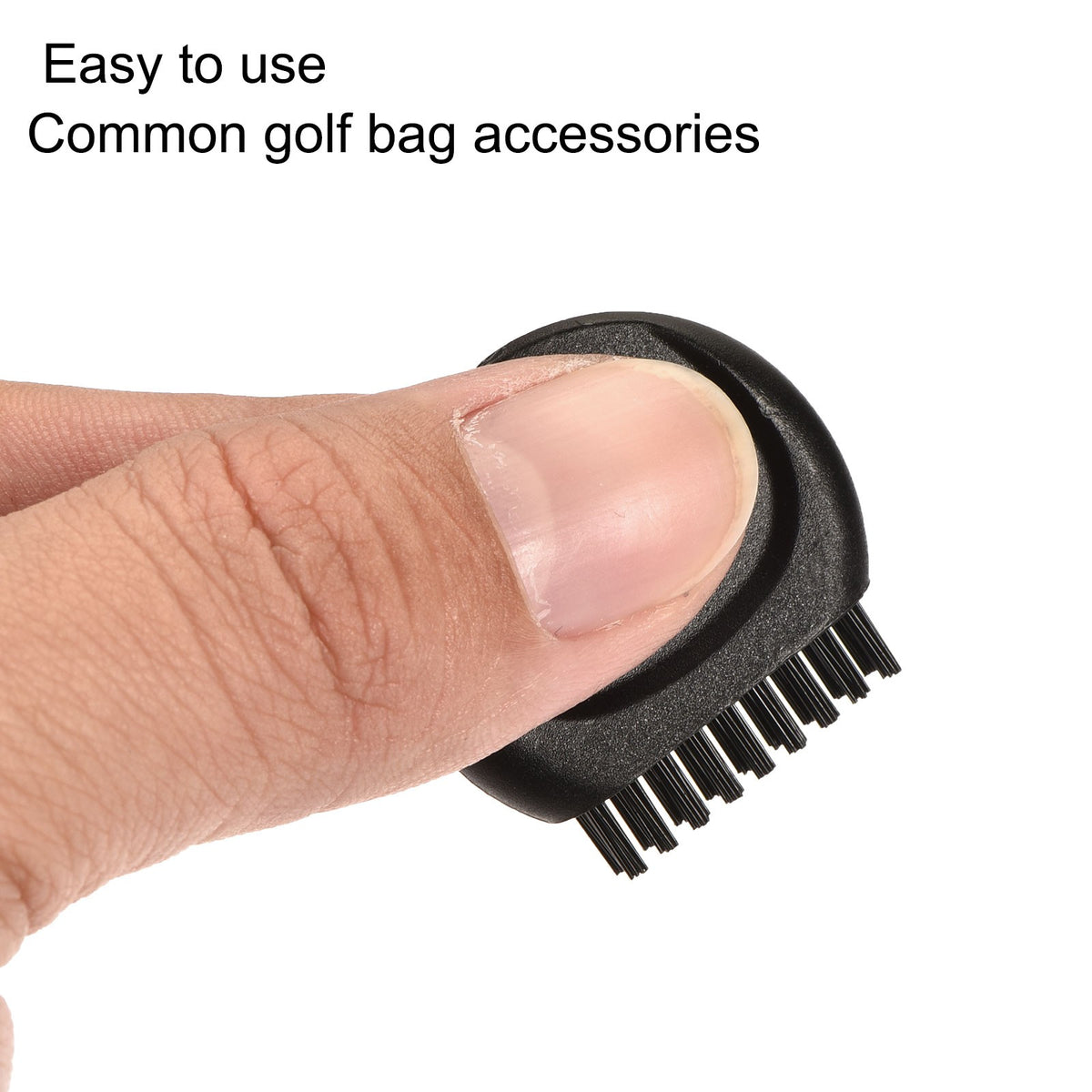 8-Pack Mini Golf Club Groove Brush Set Portable Pocket Cleaner Black