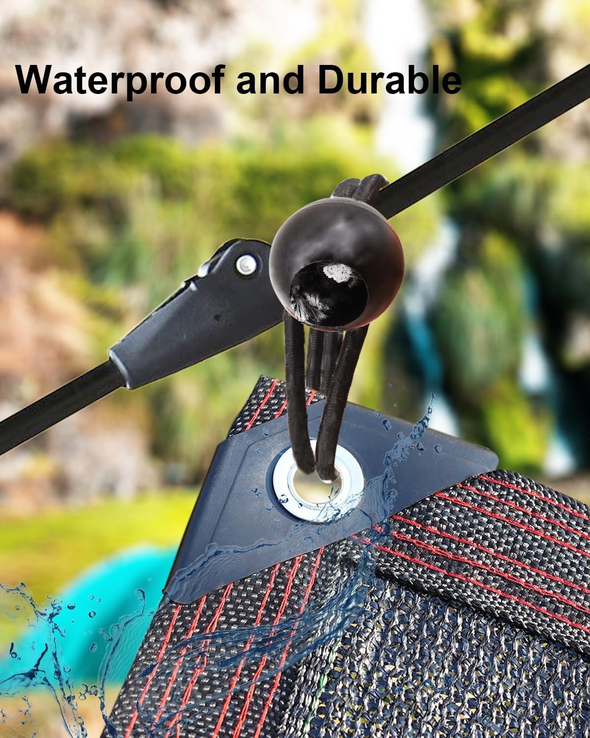 Heavy Duty 30 Pack 4-Inch Black Bungee Cord Tie Downs for Canopies & Tarps