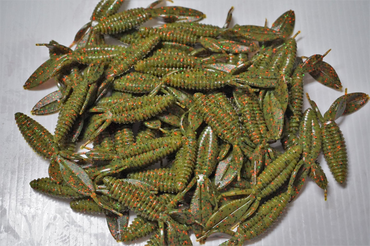 Soft Plastic Bass Fishing Baits - 50 3.5" Beaver Bug Lures in Multiple Colors