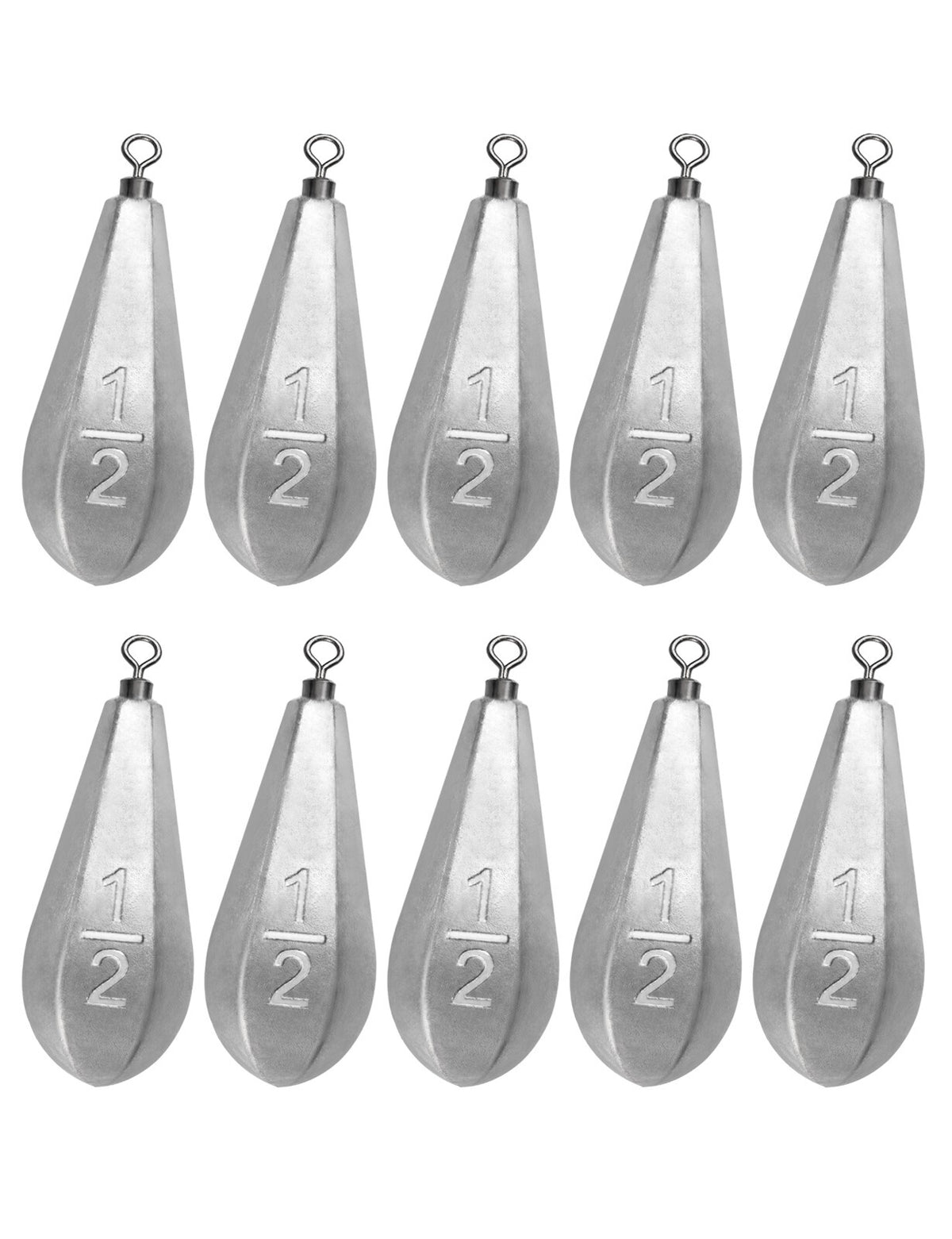 Saltwater Fishing Sinkers with Swivel for Deep Water Bottom Fishing - Multiple Sizes