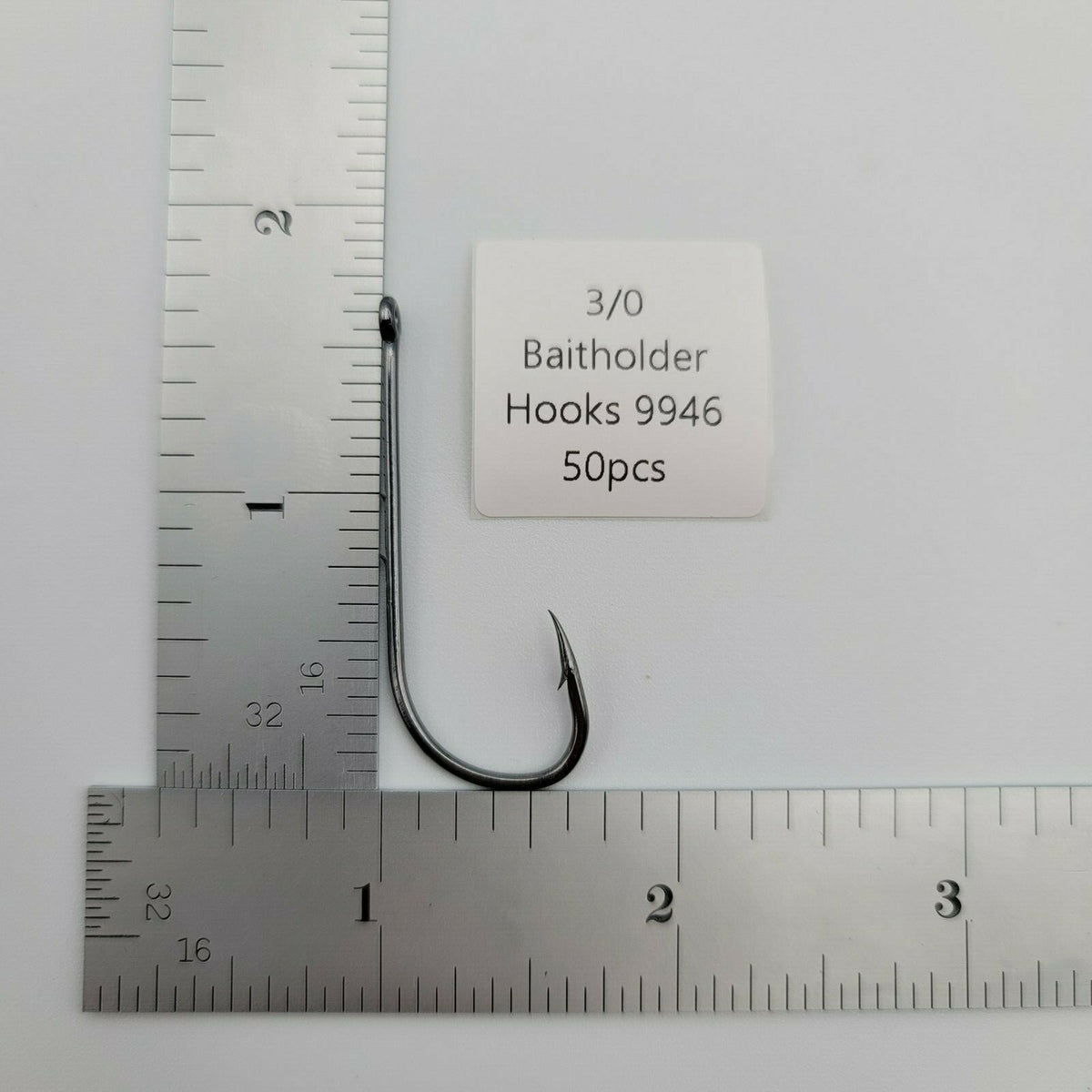 Fishing Hooks Set - Offset Baitholder Hooks in Multiple Sizes, 50 Pack