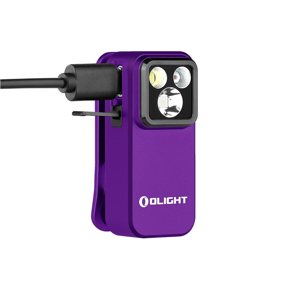 Olight Oclip Pro Compact Clip-On Flashlight with Floodlight, Spotlight & Red Light - 500 Lumens