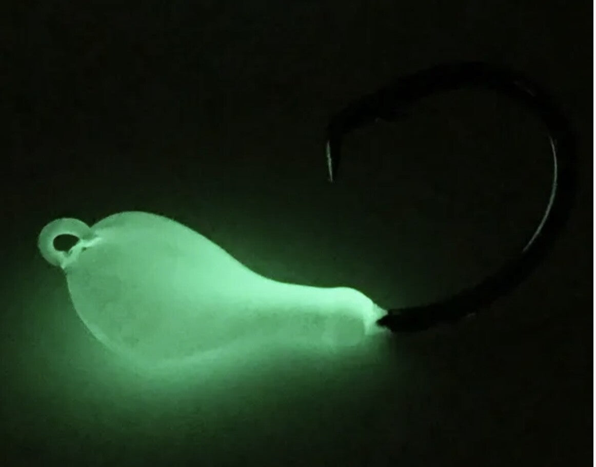 Glow Green Circle Jig Hooks 3/4oz Pack for Fishing Tackle