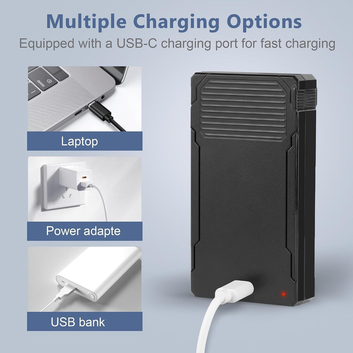 4 Pack 7000mAh Lithium-Ion Battery & USB-C Charger Station for Trail Cameras