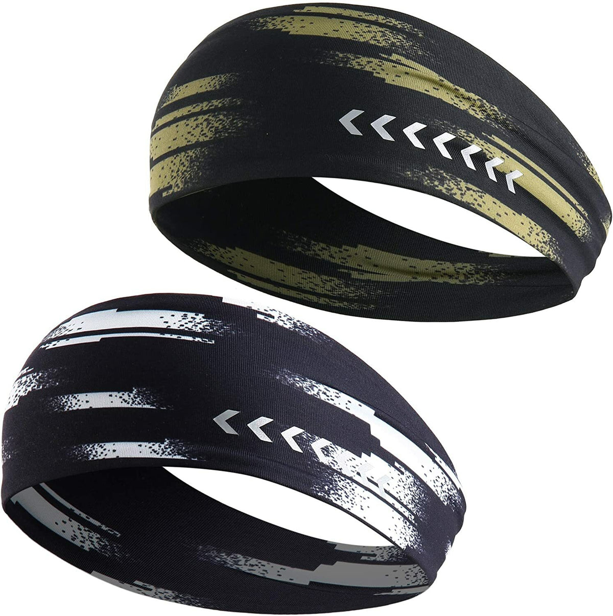 Reflective Sport Headband Moisture Wicking Hair Band for Running Cycling Yoga
