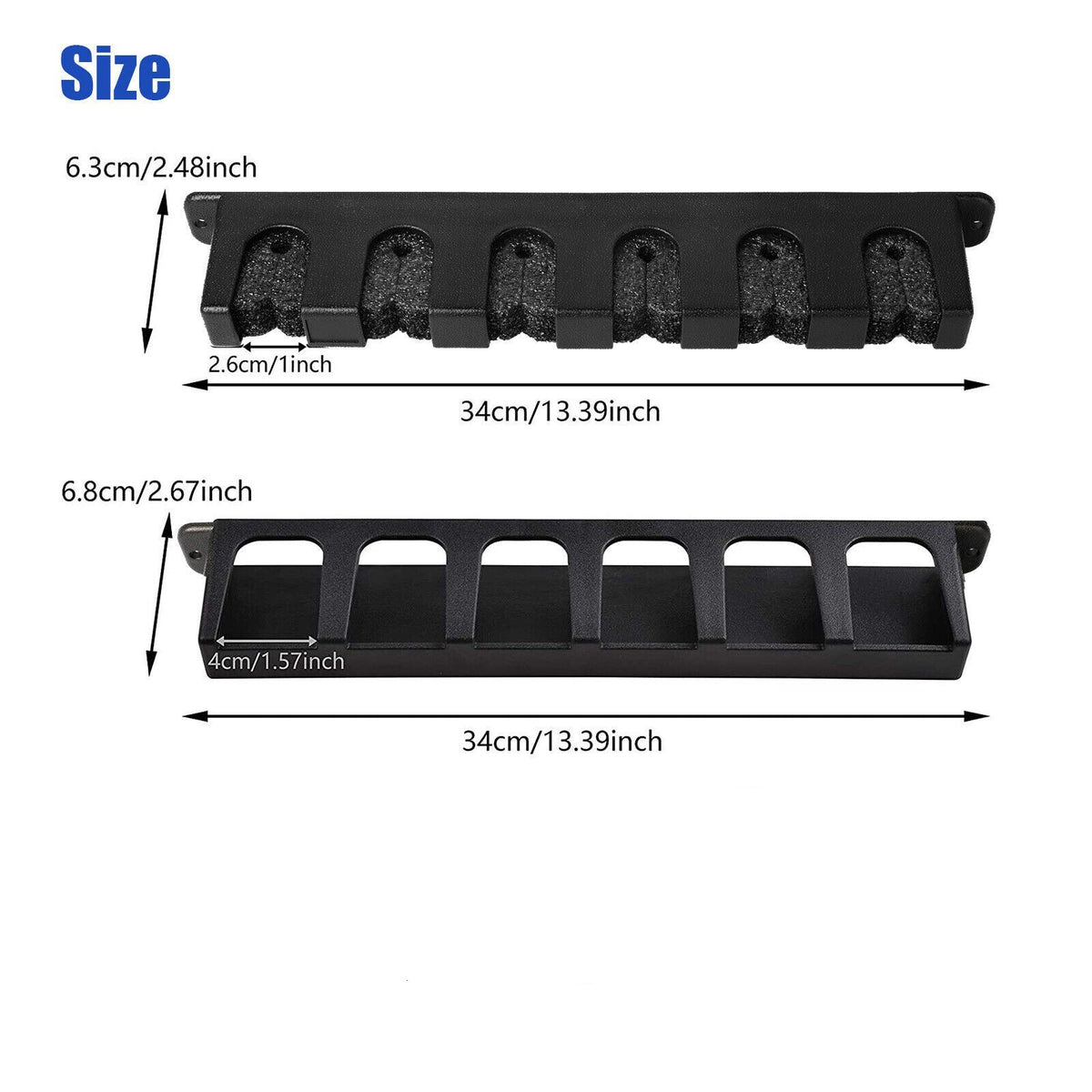 Wall-Mount Fishing Rod Rack Holder Vertical & Horizontal Storage Stand