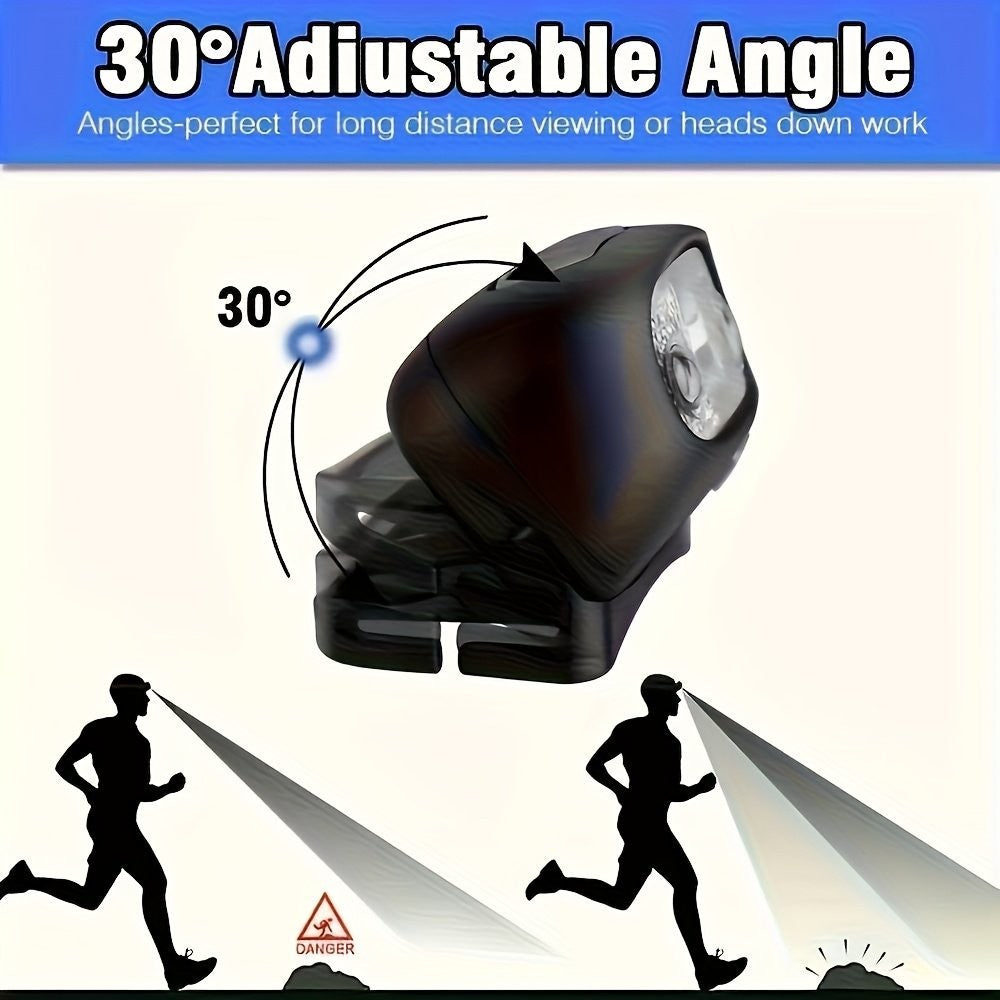 Rechargeable LED Headlamp with Wave Sensor Waterproof Outdoor Head Light
