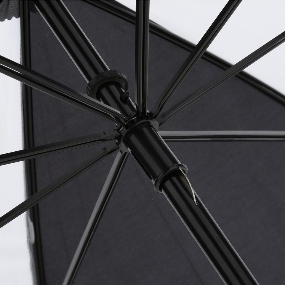 Large Black and White Golf Umbrella 60-Inch Parasol Rain Shield