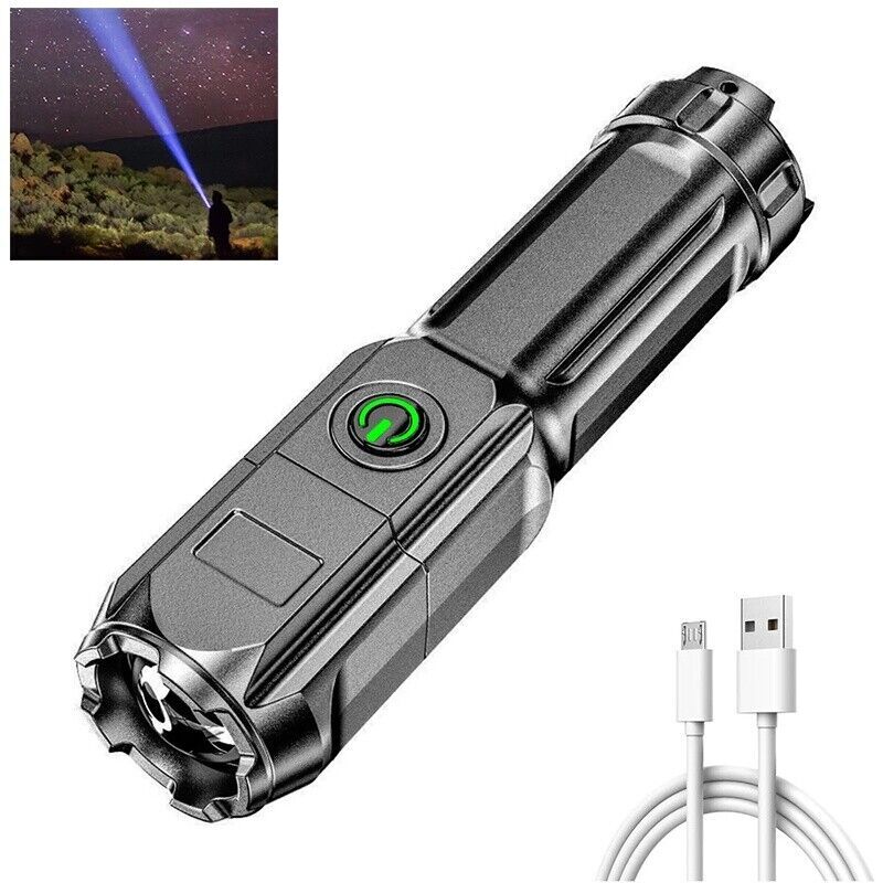 Rechargeable LED Flashlight 990000LM Tactical Zoomable Torch 1-3 Pack
