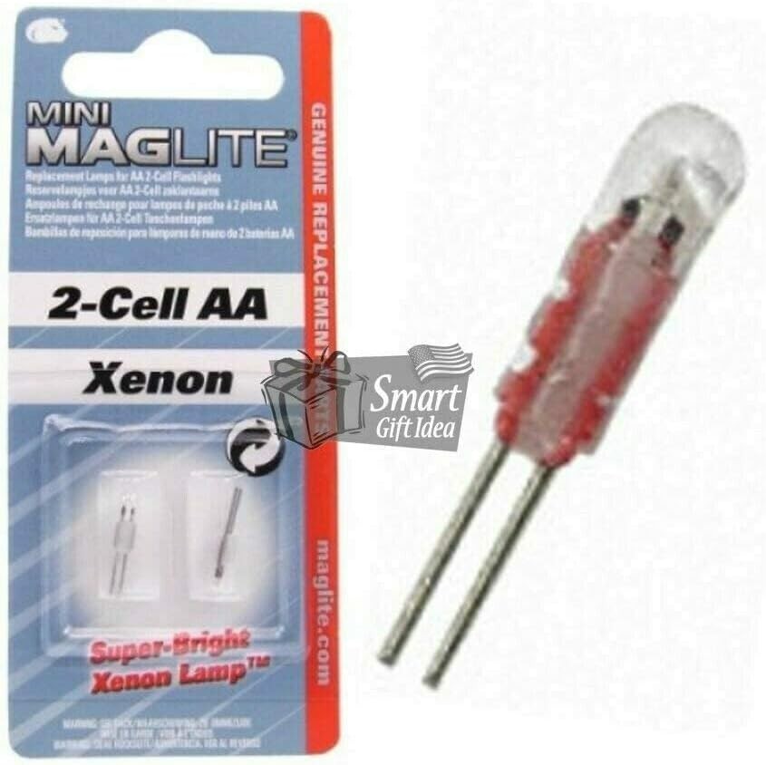 Halogen Replacement Bulbs 2-Pack for Mini Maglite Flashlights