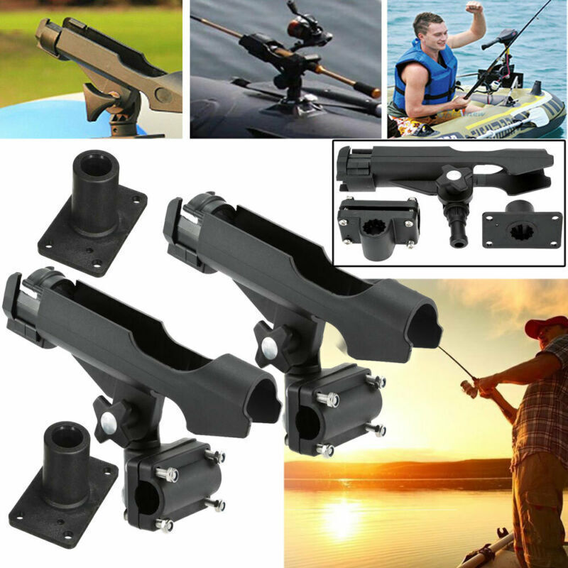 Adjustable Boat Fishing Rod Holder for Kayak & Marine Rail Mount