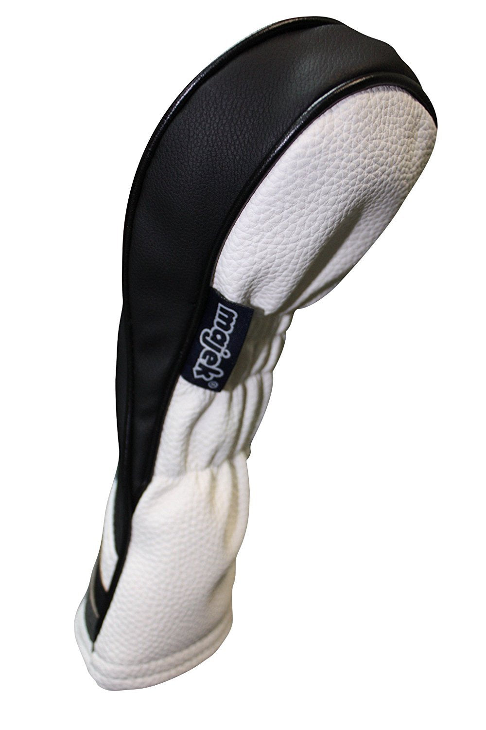 Leather Fairway Wood Headcover for Golf Clubs - Vintage Style #3 Black & White