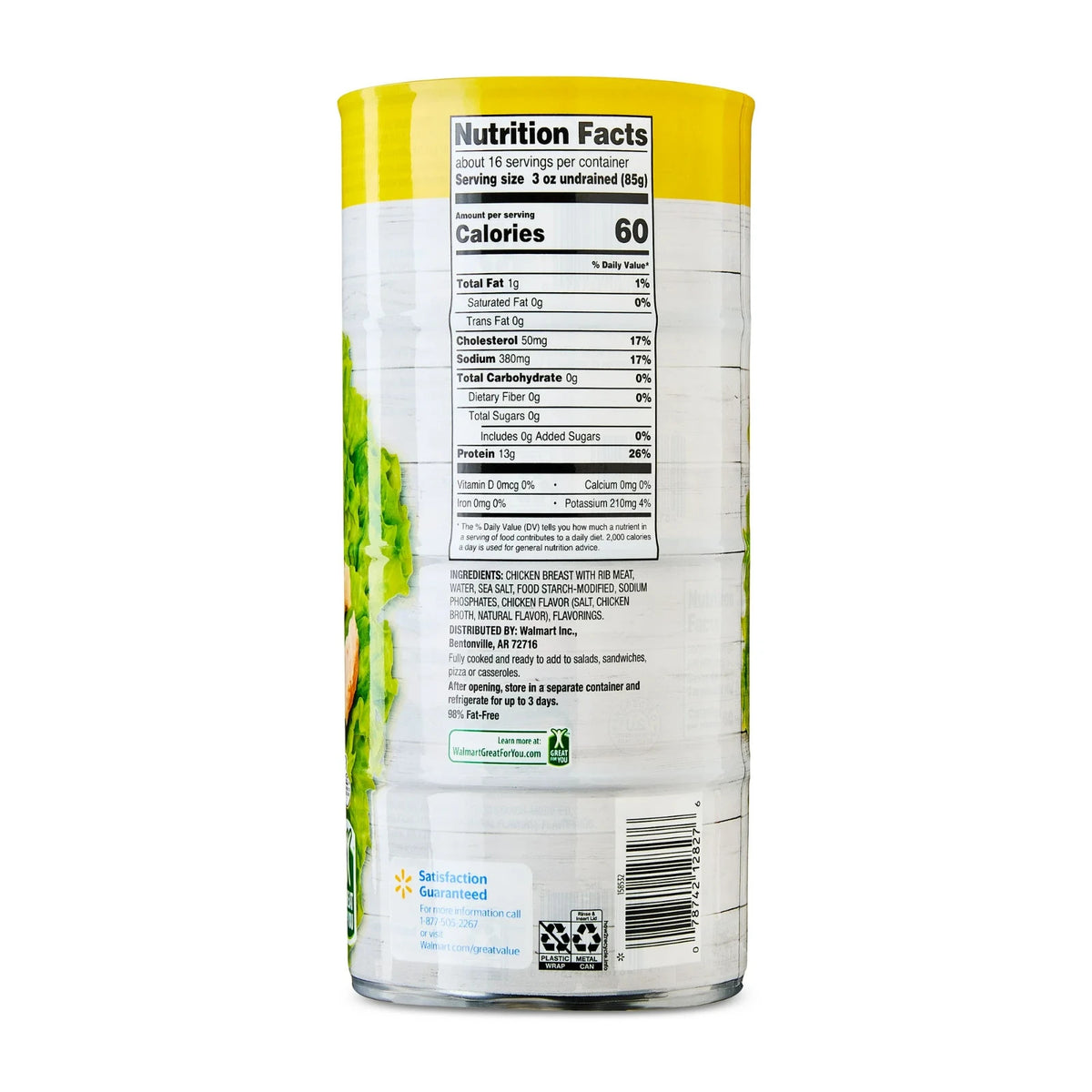 Canned Chicken Breast - Fully Cooked, 12.5 oz, Pack of 4, High Protein, Gluten-Free