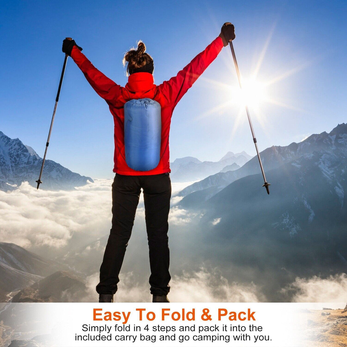 Adult Waterproof Cold Weather Sleeping Bag - Big & Tall Winter Camping Gear