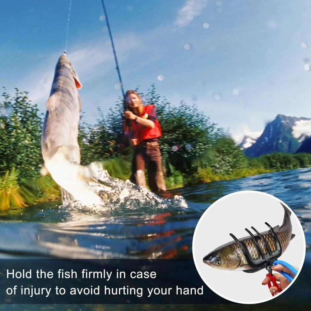 Portable Fish Gripper 3 Claw Metal Catch Control Tool for Anglers