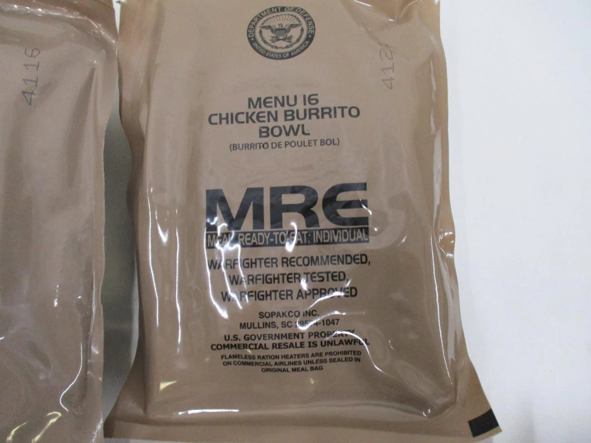 Genuine US Military MRE Meal - Ready-to-Eat, Shelf-Stable, Multiple Flavors