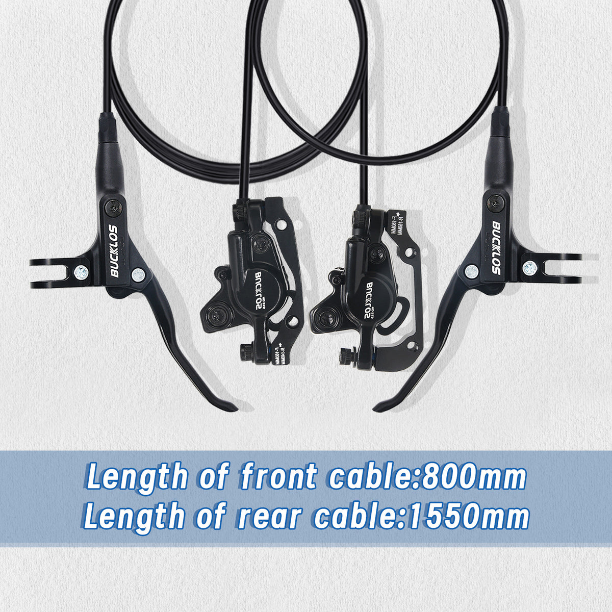 Hydraulic Disc Brake Set for Mountain and Road Bikes - Dual Piston, Universal Mount