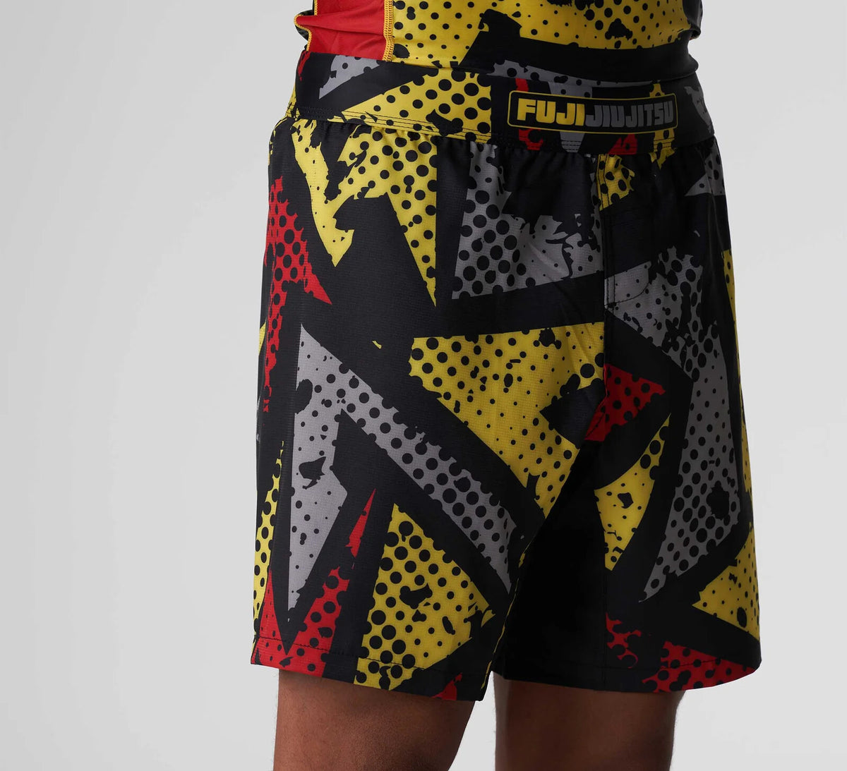 MMA Rashguard Short Sleeve Training Top - Black and Yellow Flex Lite