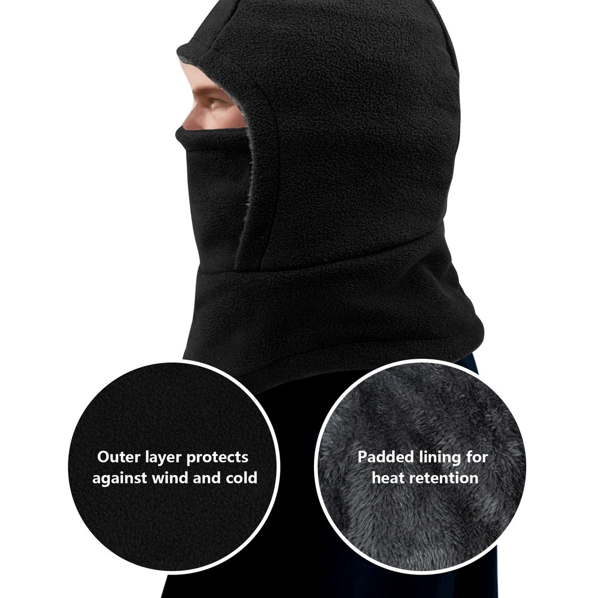 Men's Winter Balaclava Hat Ski Mask Cold Windproof Face Cover